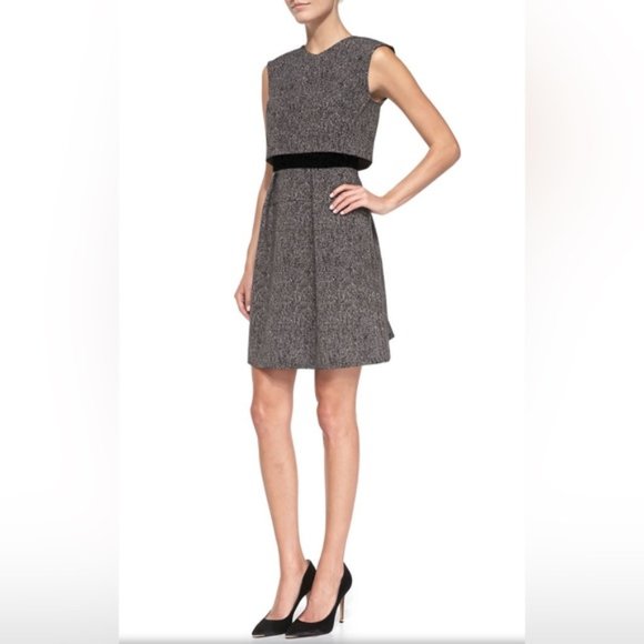 Rebecca Taylor Dresses & Skirts - Rebecca Taylor Techy Herringbone Double-Layer Dress Size 0